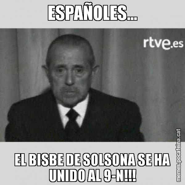 ESPAÑOLES... EL BISBE DE SOLSONA SE HA UNIDO AL 9-N!!!