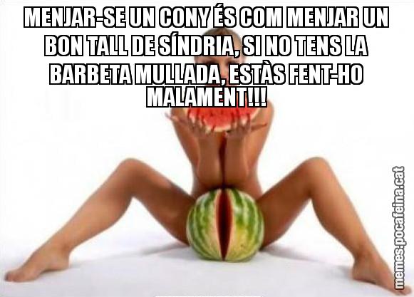 MENJAR-SE UN CONY ÉS COM MENJAR UN BON TALL DE SÍNDRIA, SI NO TENS LA BARBETA MULLADA, ESTÀS FENT-HO MALAMENT!!!