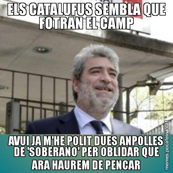 ELS CATALUFUS SEMBLA QUE FOTRAN EL CAMP AVUI JA M'HE POLIT DUES ANPOLLES DE 'SOBERANO' PER OBLIDAR QUE ARA HAUREM DE PENCAR - Miguel Ángel Rodríguez Bajón