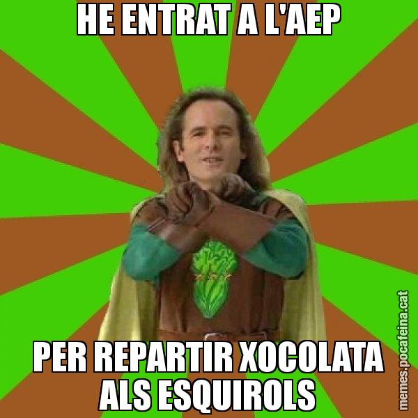 HE ENTRAT A L'AEP PER REPARTIR XOCOLATA ALS ESQUIROLS - Capità Enciam