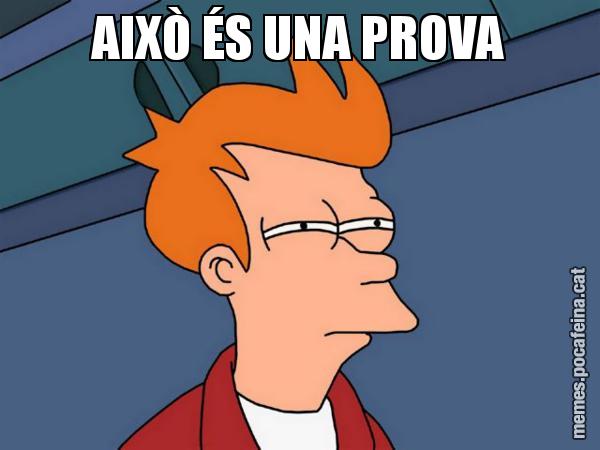 AIXÒ ÉS UNA PROVA - Futurama Fry