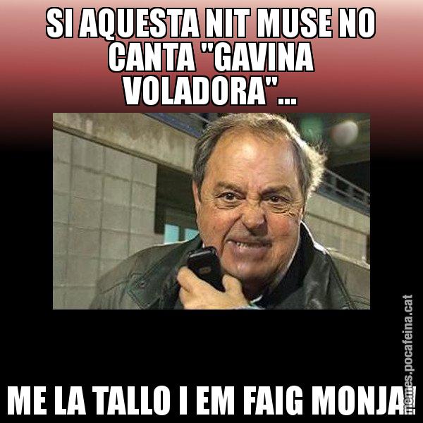 SI AQUESTA NIT MUSE NO CANTA "GAVINA VOLADORA"... ME LA TALLO I EM FAIG MONJA! - Jaume Creixell