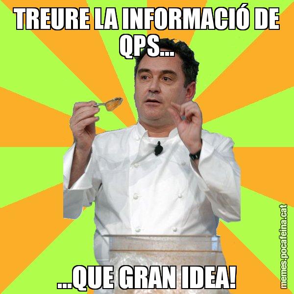 TREURE LA INFORMACIÓ DE QPS... ...QUE GRAN IDEA! - Ferran Adrià