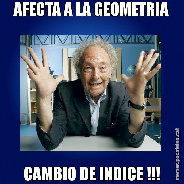 AFECTA A LA GEOMETRIA CAMBIO DE INDICE !!! - Eduard Punset