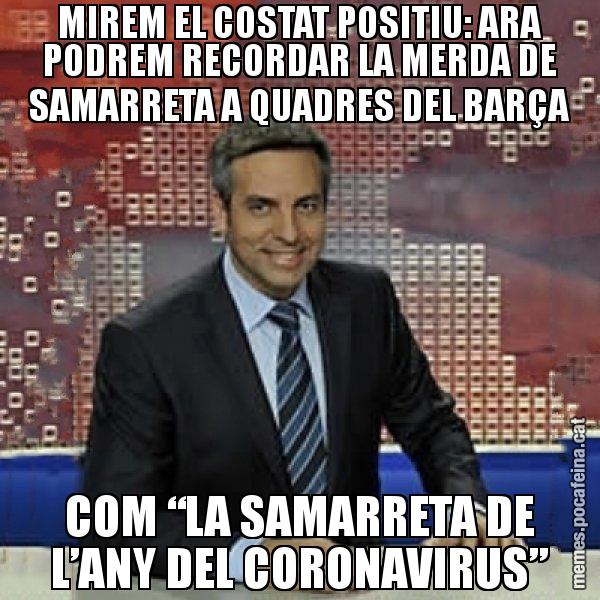 MIREM EL COSTAT POSITIU: ARA PODREM RECORDAR LA MERDA DE SAMARRETA A QUADRES DEL BARÇA COM “LA SAMARRETA DE L’ANY DEL CORONAVIRUS” - Trollicer
