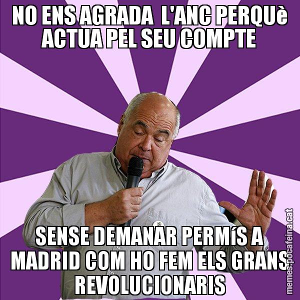 NO ENS AGRADA  L'ANC PERQUè ACTUA PEL SEU COMPTE SENSE DEMANAR PERMíS A MADRID COM HO FEM ELS GRANS REVOLUCIONARIS - Lluís Rabell - 27S