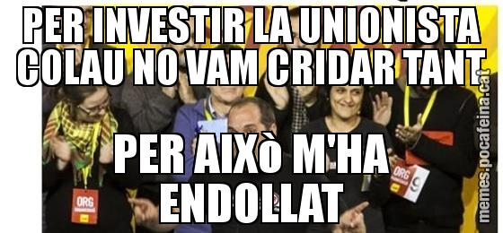 PER INVESTIR LA UNIONISTA COLAU NO VAM CRIDAR TANT PER AIXò M'HA ENDOLLAT