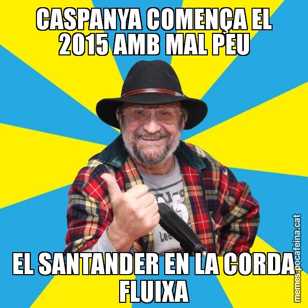 CASPANYA COMENÇA EL 2015 AMB MAL PEU EL SANTANDER EN LA CORDA FLUIXA - Tomeu Penya