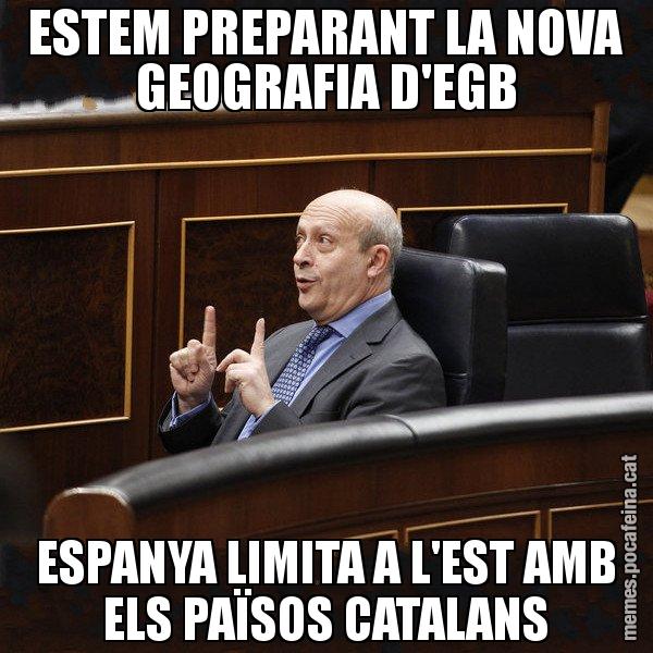 ESTEM PREPARANT LA NOVA GEOGRAFIA D'EGB ESPANYA LIMITA A L'EST AMB ELS PAÏSOS CATALANS - Ministre Wert