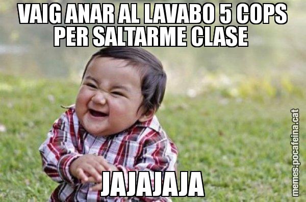 VAIG ANAR AL LAVABO 5 COPS PER SALTARME CLASE  JAJAJAJA - El diabòlic nen asiàtic