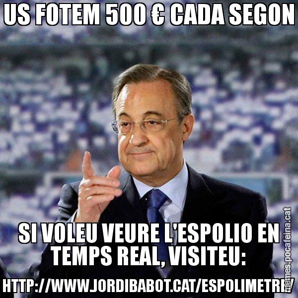 US FOTEM 500 € CADA SEGON SI VOLEU VEURE L'ESPOLIO EN TEMPS REAL, VISITEU: HTTP://WWW.JORDIBABOT.CAT/ESPOLIMETRE/ - Florentino