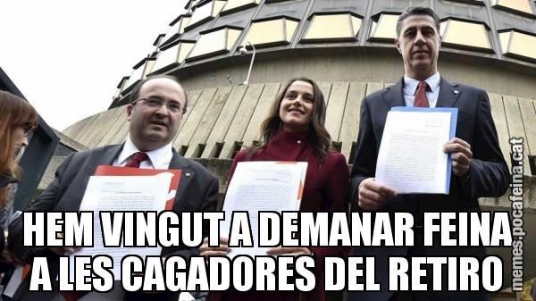 HEM VINGUT A DEMANAR FEINA A LES CAGADORES DEL RETIRO