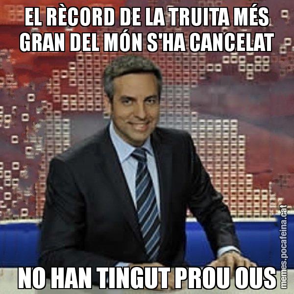EL RÈCORD DE LA TRUITA MÉS GRAN DEL MÓN S'HA CANCELAT NO HAN TINGUT PROU OUS - Trollicer