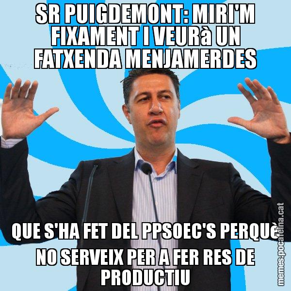 SR PUIGDEMONT: MIRI'M FIXAMENT I VEURà UN FATXENDA MENJAMERDES QUE S'HA FET DEL PPSOEC'S PERQUè NO SERVEIX PER A FER RES DE PRODUCTIU - Xavier García Albiol - 27S