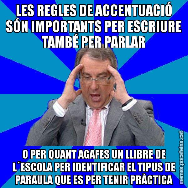 LES REGLES DE ACCENTUACIÓ SÓN IMPORTANTS PER ESCRIURE TAMBÉ PER PARLAR O PER QUANT AGAFES UN LLIBRE DE L´ESCOLA PER IDENTIFICAR EL TIPUS DE PARAULA QUE ES PER TENIR PRÀCTICA - Cuní Telepatia