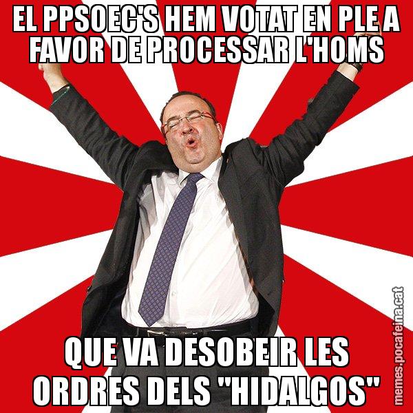 EL PPSOEC'S HEM VOTAT EN PLE A FAVOR DE PROCESSAR L'HOMS QUE VA DESOBEIR LES ORDRES DELS "HIDALGOS" - Miquel Iceta - 27S