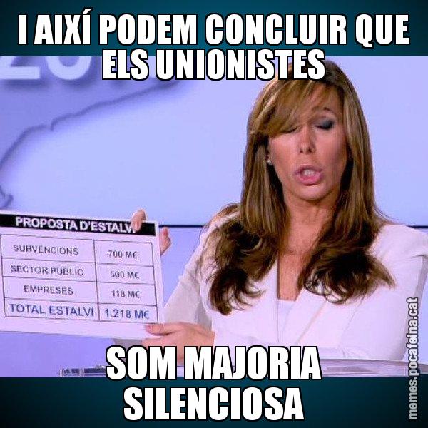 I AIXÍ PODEM CONCLUIR QUE ELS UNIONISTES SOM MAJORIA SILENCIOSA - Alícia Paper i Suma