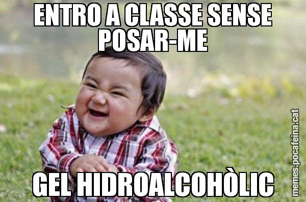 ENTRO A CLASSE SENSE POSAR-ME GEL HIDROALCOHÒLIC - El diabòlic nen asiàtic