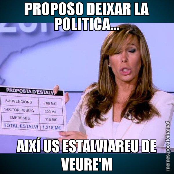 PROPOSO DEIXAR LA POLITICA... AIXÍ US ESTALVIAREU DE VEURE'M - Alícia Paper i Suma