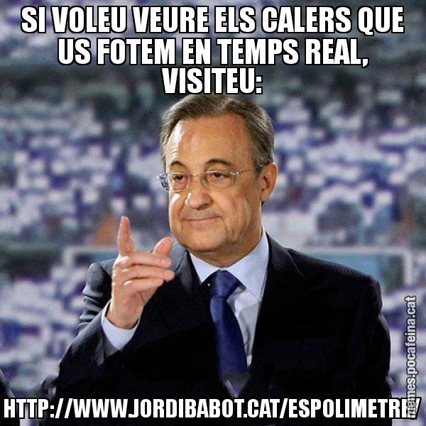 SI VOLEU VEURE ELS CALERS QUE US FOTEM EN TEMPS REAL, VISITEU: HTTP://WWW.JORDIBABOT.CAT/ESPOLIMETRE/ - Florentino