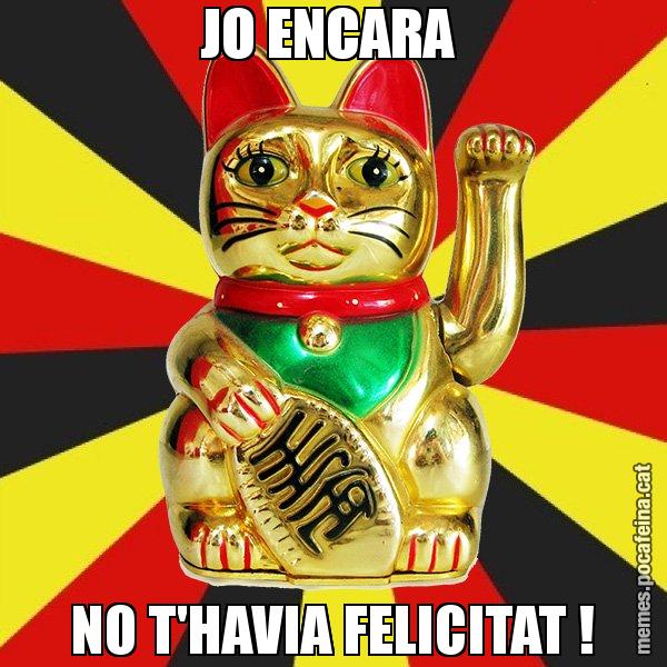 JO ENCARA  NO T'HAVIA FELICITAT ! - El Gat de la Cup - 27S