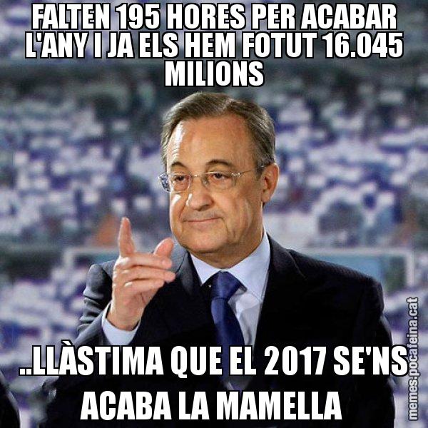 FALTEN 195 HORES PER ACABAR L'ANY I JA ELS HEM FOTUT 16.045 MILIONS ..LLÀSTIMA QUE EL 2017 SE'NS ACABA LA MAMELLA - Florentino
