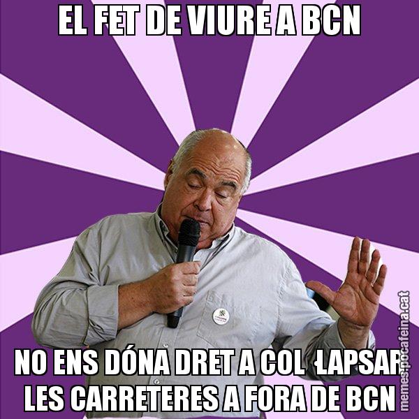 EL FET DE VIURE A BCN NO ENS DÓNA DRET A COL·LAPSAR LES CARRETERES A FORA DE BCN - Lluís Rabell - 27S
