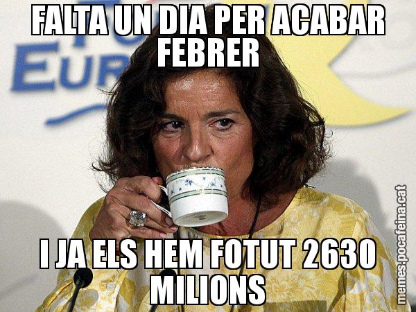 FALTA UN DIA PER ACABAR FEBRER I JA ELS HEM FOTUT 2630 MILIONS - Ana Botella relaxing cup