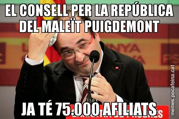 EL CONSELL PER LA REPÚBLICA DEL MALEÏT PUIGDEMONT JA TÉ 75.000 AFILIATS