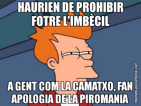 HAURIEN DE PROHIBIR FOTRE L'IMBÈCIL A GENT COM LA CAMATXO, FAN APOLOGIA DE LA PIROMANIA - Futurama Fry