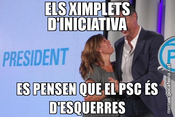 ELS XIMPLETS D'INICIATIVA ES PENSEN QUE EL PSC ÉS D'ESQUERRES