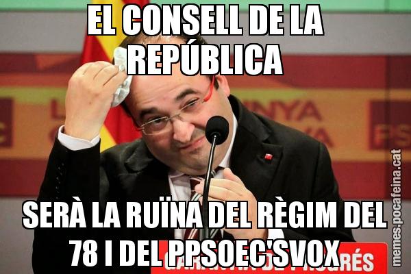 EL CONSELL DE LA REPÚBLICA SERÀ LA RUÏNA DEL RÈGIM DEL 78 I DEL PPSOEC'SVOX
