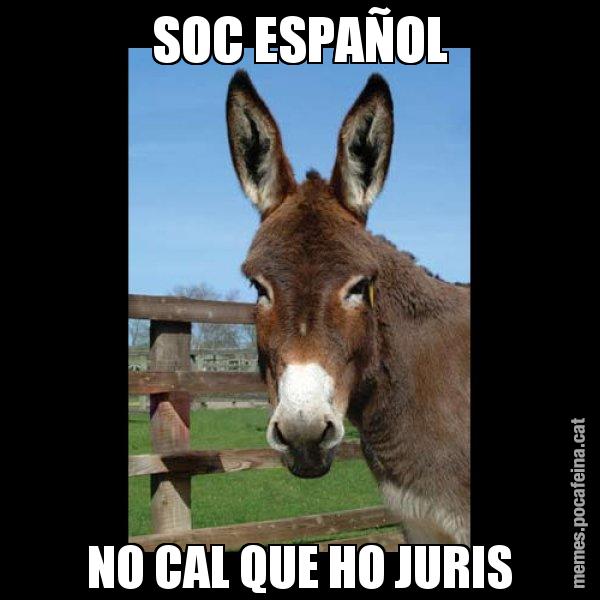 SOC ESPAÑOL NO CAL QUE HO JURIS - El burro Català