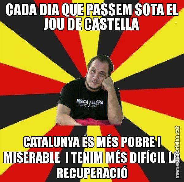 CADA DIA QUE PASSEM SOTA EL JOU DE CASTELLA CATALUNYA ÉS MÉS POBRE I MISERABLE  I TENIM MÉS DIFÍCIL LA RECUPERACIÓ - David Fernàndez