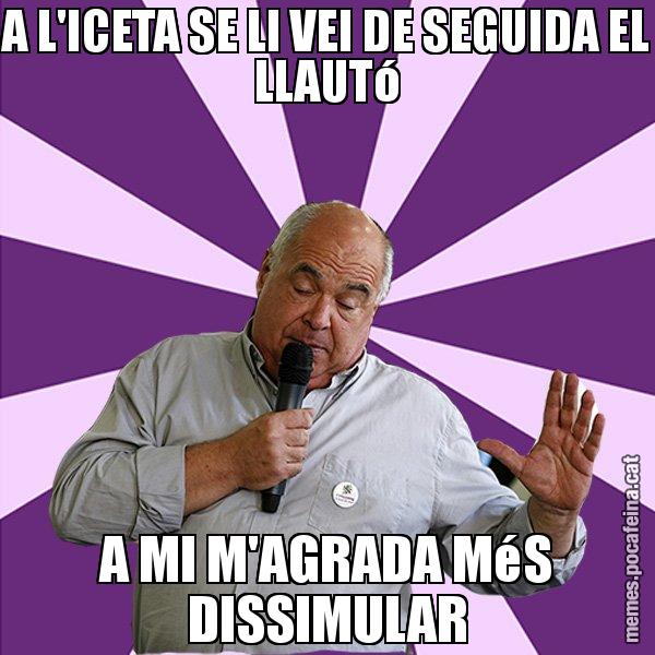 A L'ICETA SE LI VEI DE SEGUIDA EL LLAUTó A MI M'AGRADA MéS DISSIMULAR - Lluís Rabell - 27S