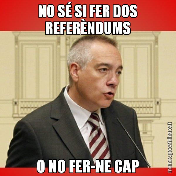 NO SÉ SI FER DOS REFERÈNDUMS O NO FER-NE CAP - Pere Navarro