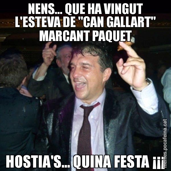 NENS... QUE HA VINGUT L'ESTEVA DE "CAN GALLART" MARCANT PAQUET HOSTIA'S... QUINA FESTA ¡¡¡ - Laporta de Festa