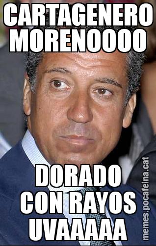 CARTAGENERO MORENOOOO DORADO CON RAYOS UVAAAAA