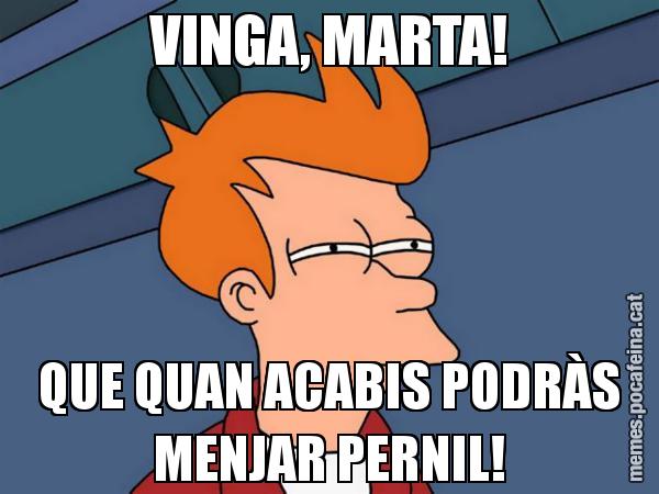 VINGA, MARTA! QUE QUAN ACABIS PODRÀS MENJAR PERNIL! - Futurama Fry