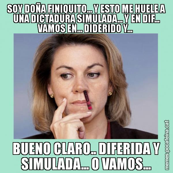 SOY DOÑA FINIQUITO... Y ESTO ME HUELE A UNA DICTADURA SIMULADA... Y EN DIF... VAMOS EN... DIDERIDO Y...  BUENO CLARO.. DIFERIDA Y SIMULADA... O VAMOS...