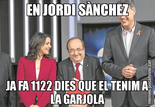 EN JORDI SÀNCHEZ JA FA 1122 DIES QUE EL TENIM A LA GARJOLA