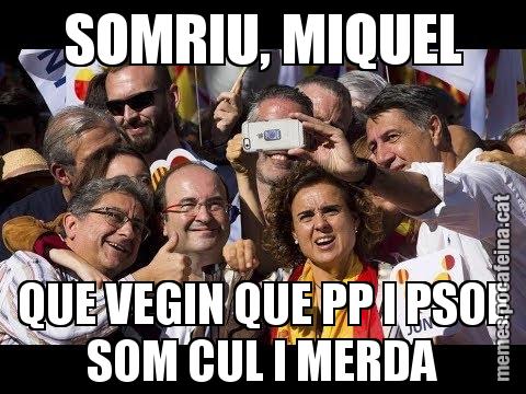 SOMRIU, MIQUEL QUE VEGIN QUE PP I PSOE SOM CUL I MERDA