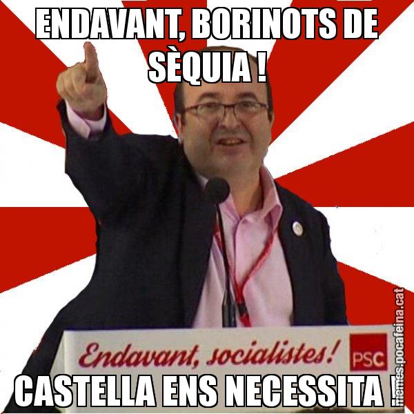 ENDAVANT, BORINOTS DE SÈQUIA ! CASTELLA ENS NECESSITA ! - Miquel Iceta