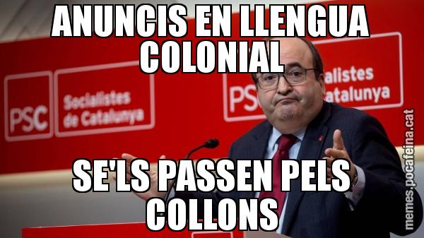 ANUNCIS EN LLENGUA COLONIAL SE'LS PASSEN PELS COLLONS
