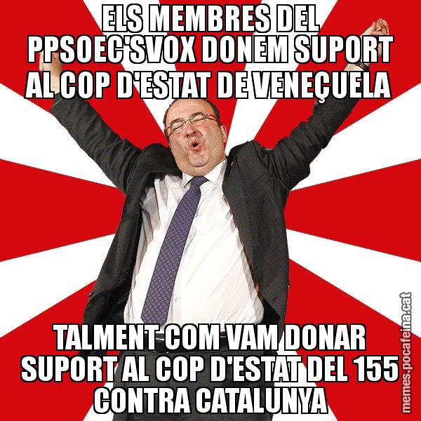 ELS MEMBRES DEL PPSOEC'SVOX DONEM SUPORT AL COP D'ESTAT DE VENEÇUELA TALMENT COM VAM DONAR SUPORT AL COP D'ESTAT DEL 155 CONTRA CATALUNYA - Miquel Iceta - 27S