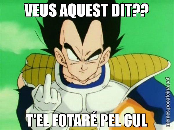 VEUS AQUEST DIT?? T'EL FOTARÉ PEL CUL - Vegeta