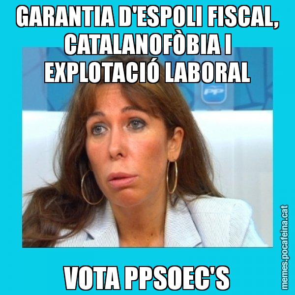 GARANTIA D'ESPOLI FISCAL, CATALANOFÒBIA I EXPLOTACIÓ LABORAL VOTA PPSOEC'S - Alícia Sánchez Camacho