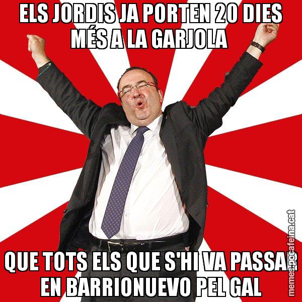 ELS JORDIS JA PORTEN 20 DIES MÉS A LA GARJOLA QUE TOTS ELS QUE S'HI VA PASSAR EN BARRIONUEVO PEL GAL - Miquel Iceta - 27S