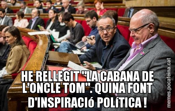 HE RELLEGIT "LA CABANA DE L'ONCLE TOM". QUINA FONT D'INSPIRACIó POLíTICA !