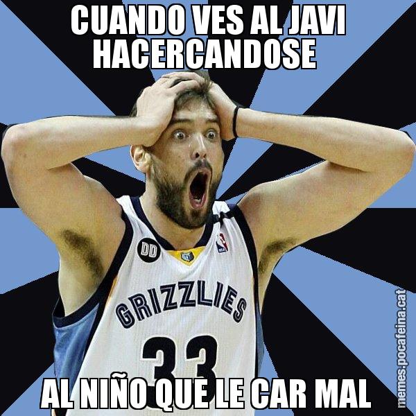 CUANDO VES AL JAVI HACERCANDOSE  AL NIÑO QUE LE CAR MAL - Marc Gasol